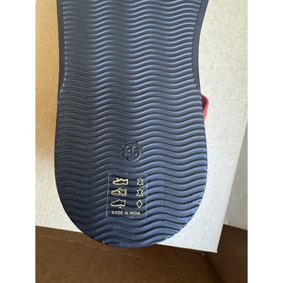 NWT EU36/US 5-5.5  Anthropologie Fisherman Flats Red Suede leather (NWT US$150) - Picture 15 of 15